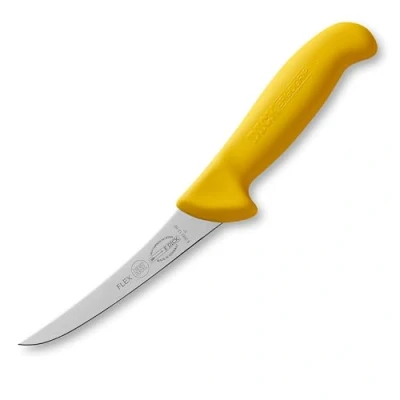 Bild av F. DICK urbenskniv, ErgoGrip, flexibel (kniv med blad 13 cm, X55CrMo14 stål, rostfritt, 56 HRC) 82981131 02, gul