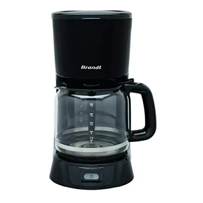 Bild av Brandt CAF1318 elektrisk filterkaffebryggare kapacitet 18 koppar 1,8 l tank glashällare varmhållningsfunktion 40 minuter svart