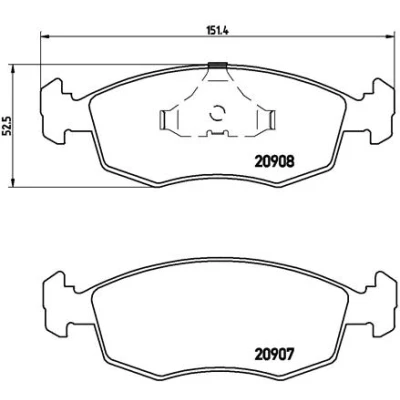 Bild av BREMBO P 24 019 Jeu de plaquettes frein contact signal d&#039;usure exclu sans accessoires FORD: Sierra Mk1 3/5 portes, Mk2 portes