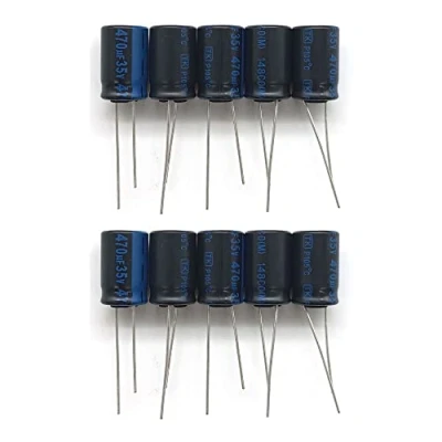 Bild av 10 stycken Elko kondensatorer TKR 470uF 35 V ±20 % 40 C 105 låg impedans kondensatorradial, Ø x L16 mm