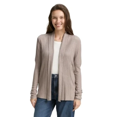 Bild av TOM TAILOR Kofta för kvinnor, 38330 mjuk taupe melerad, 3XL