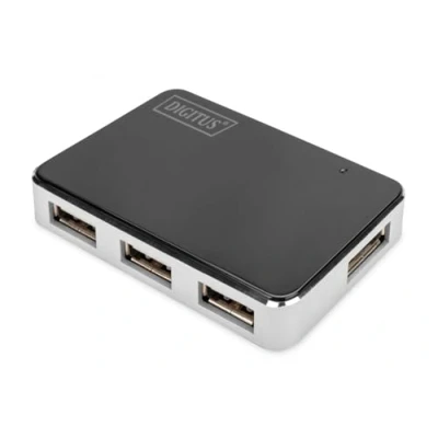 Bild av DIGITUS USB hubb 4 portar Höghastighets 2.0 480 Mbps Plug&amp;Play 66 cm anslutningskabel Svart