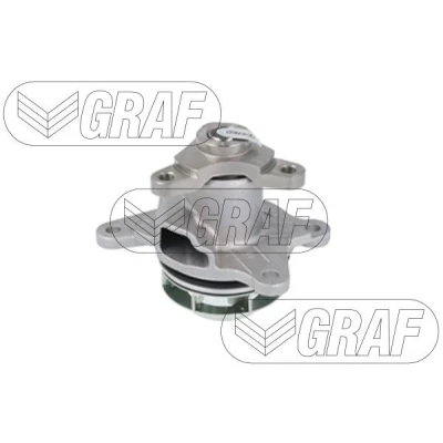 Bild av GRAF PA1468 Pompe à eau avec bague d&#039;étanchéité mécanique Acier pour système dentrainement courroie trapézoïdale nervures RENAULT: Scénic IV