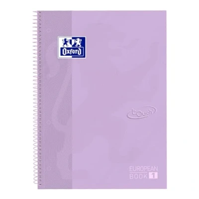 Bild av Oxford School Europeanbook Anteckningsbok färgad kant A4+ linjerad 80 ark inbunden pastell lila