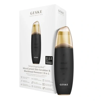 Bild av Geske Microcurrent SKIN Scrubber Blackhead Remover 9 IN 1 Electronic Tools SMARTAPPGUIDED Ansiktsvård tillbehör, Storlek: One Size, Gray