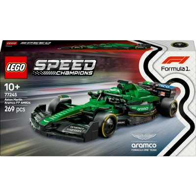 Bild av LEGO Speed Champions Aston Martin Aramco F1 AMR24 racerbil Fordonsset, Byggbar bilmodell för barn, Lekset med 1 minifigur, Förarset och Formel samlargåva pojkar flickor 77245