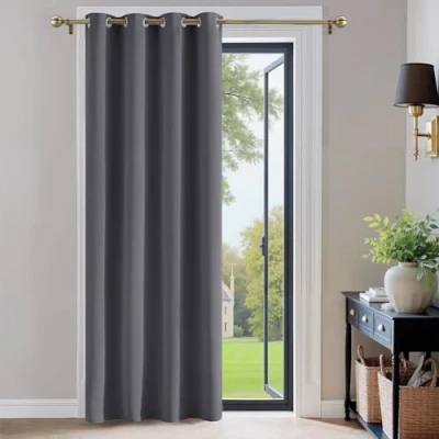 Bild av PONY DANCE gardiner ogenomskinlig öljettgardin 1 styck gardin termiska för sovrum/vardagsrum, B 132 cm