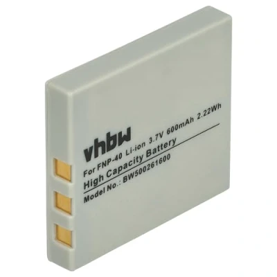 Bild av vhbw Batteri kompatibel med Pentax Optio X, SV, SVi, T10, T20, W10, W20, WP, WPi kamera Digicam DSLR (500 mAh, 3,6 V, Li Ion)