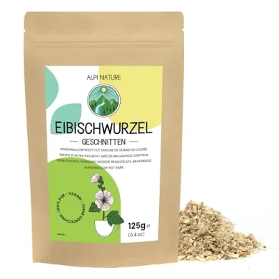 Bild av Alpi Nature Marshmallowrotte 125g från Nature, löst te, marshmallowrot skuren och oskalad för tillredning av marshmallowte örtte