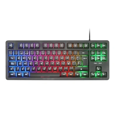Bild av MARSGAMING Mars Gaming MK023, speltangentbord TKL, Hybrid H Mech teknik, FRGB regnbågsbelysning, anti ghosting, universell kompatibilitet, svart, spanskt språk