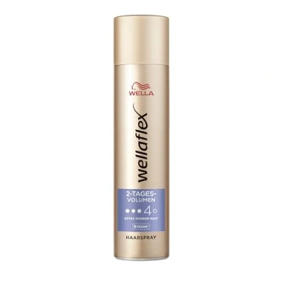 Bild av Wellaflex 2 dagars volym hårspray för kvinnor Upp till flexibelt grepp långvarig styling mild mot hårbotten, dermatologiskt testad vegansk formel stadga 4 75 ml