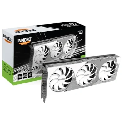 Bild av Inno3D GeForce RTX 5070 Ti X3 OC White 16GB GDDR7 RAM Grafikkort
