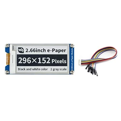Bild av IBest 2,8 tum e pappersdisplay HAT 296 x 152 upplösning 3,3 V/5 V tvåfärgad bläck display epaper skärmmodul för Raspberry Pi 4B/3B+/3B/2B/Zero/Zero W/Zero WH, stöder delvis uppdatering,