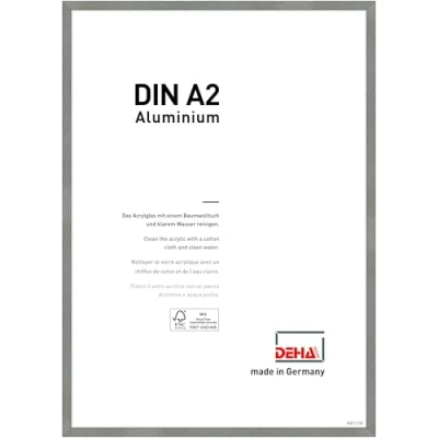 Bild av DEHA Design aluminium bildram Tribeca, 42x59,4 cm (A2), Borstat frostat grått