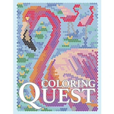 Bild av Coloring Quest: Activity Puzzle Color By Number Book for Adults Relaxation and Stress Relief