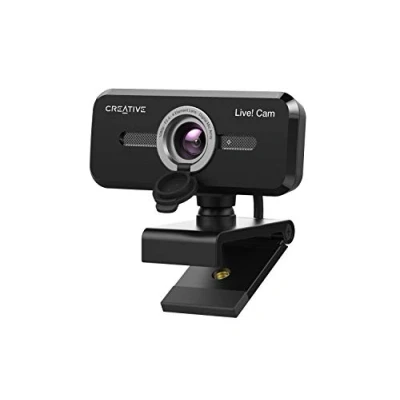 Bild av Creative Live! Cam Sync 1080p V2 Full HD vidvinkel USB webbkamera med automatisk tystgående och brusreducering för videosamtal, förbättrad integrerad dubbel mikrofon, zoom, Skype