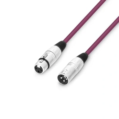 Bild av Adam Hall Cables 3 STAR MMF 0100 PUR mikrofonkabel XLR hona till hane, 1 m lila