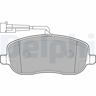 Bild av DELPHI LP2024 Jeu de plaquettes frein contact signal d&#039;usure inclus avec tôle anti bruit accessoires FIAT: Croma II Break