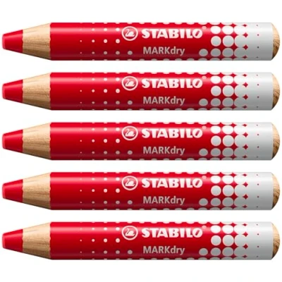 Bild av Whiteboard och blädderblock Stabilo MarKdry 5 pack röd