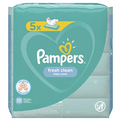 Bild av Pampers Fresh Clean Våtservetter, 5 x 52 st