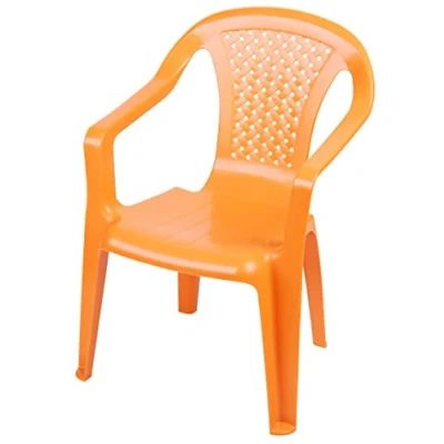 Bild av Barnträdgårdsstol av plast orange robust stapelstol för småbarn monoblock stol barnstol lekstol säte möbler stapelbar utomhusbruk