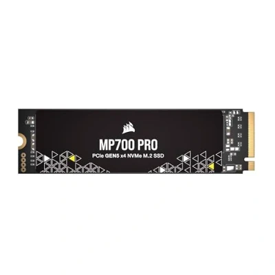 Bild av CORSAIR MP700 PRO 2 TB M.2 PCIe Gen5 x4 NVMe 2.0 SSD 2280 Upp till 12 400 MB/Sek Sekventiell Läsning High Density TLC NAND Svart