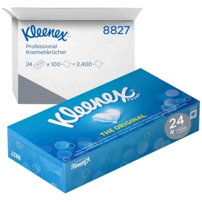 Bild av Kleenex® Ansiktsservett, 2 lagers, 100 ark, 185 mm, vita 100/fp