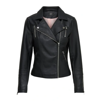 Bild av ONLY Onlbandit Biker NOOS OTW Jacka i konstläder, Storlek: 34, Black