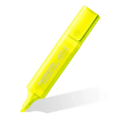Bild av STAEDTLER Textmarker Textsurfer classic, gelb, hohe Qualität, mit großem Tintenspeicher für extra lange Markierleistung, Set 4 Textmarkern, 364 1P WP4ST