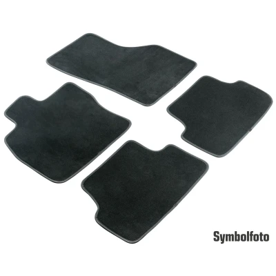 Bild av WALSER 80444 Ensemble de tapis sol Textile avant et arrière 4 noir MINI: 3/5 portes
