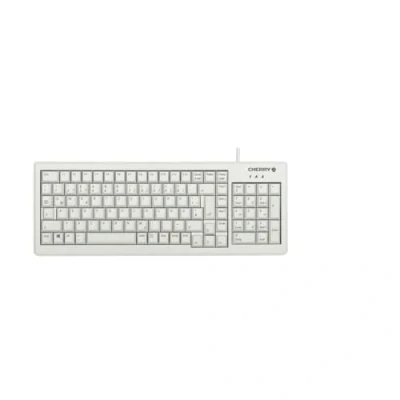 Bild av CHERRY G84 5200 Compact Keyboard, internationell layout, QWERTY tangentbord, trådbundet kompakt design, ML mekanik, ljusgrå