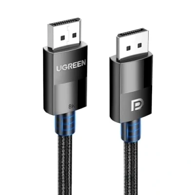 Bild av UGREEN DP Kabel DisplayPort till 8K@60Hz 4K@120Hz Kabel, 1.4 Stöder Grafikkort, PC, TV, Projektor, Bildskärm etc. (2M)