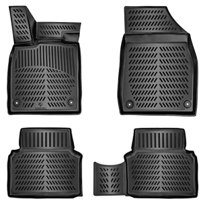 Bild av ELMASLINE Design 3D gummimattor set för VW ID.4 (ID4) 20202024 Extra höga kanter golvmattor tillbehör