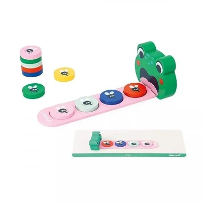 Bild av Janod Pedagogie DE Algoritme Kikker Leksaker för barn, Storlek: One Size, Multi coloured