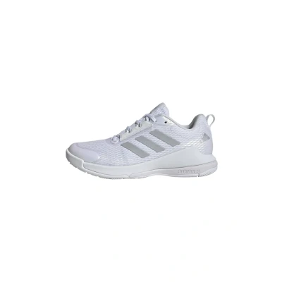 Bild av adidas Performance Novaflight Indoor Basketsko, Storlek: 40, cloud white silver metallic Konstmaterial/textil