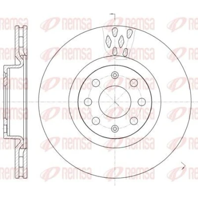 Bild av REMSA 6982.10 Disque de frein Essieu avant 284, 284 22 6 ventilé OPEL: Corsa D 3/5 portes, Insignia A Sports Tourer, E portes