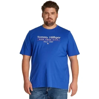 Bild av Tommy Hilfiger Center Stack TEE Tshirt med print, Storlek: XXL, Wedge blue
