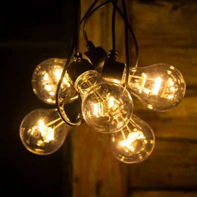 Bild av Konstsmide Christmas LED ljusslinga glödtråds look, bärnsten 5 lampor