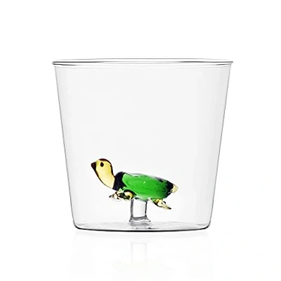 Bild av Ichendorf Milano glasmugg sköldpadda borosilikatglas modern italiensk design, dricksglas med figur 8 x 8,5 cm
