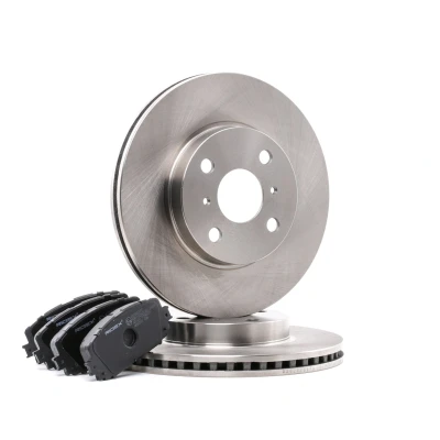Bild av MAPCO 47548 Disques et plaquettes de freins Essieu avant ventilé avec tôle anti bruit contact signal d&#039;usure exclu TOYOTA: Yaris II 3/5 portes