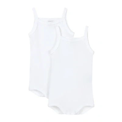 Bild av Petit Bateau 2 PACK A Bretelles Permanent Body för barn, Storlek: 74, White
