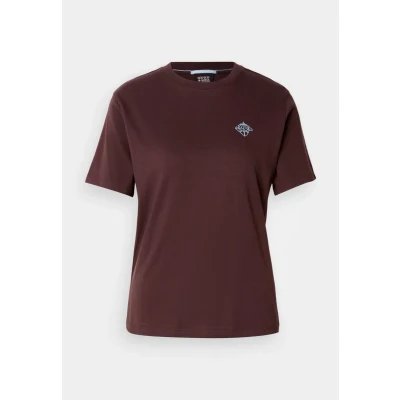 Bild av Scotch &amp; Soda Regular FIT WITH Chest Artwork Tshirt med print, Storlek: XL, Chocolate plum