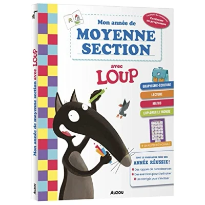 Bild av Mon année de moyenne section Avec Loup Cahier soutien tout le programme: 1 poster détachable