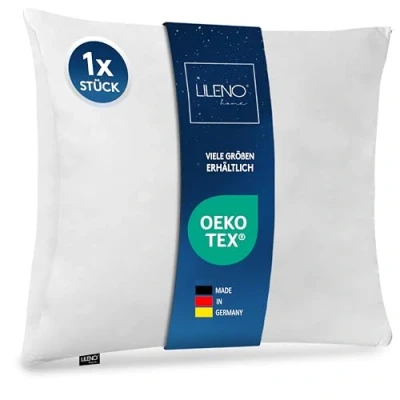 Bild av LILENO HOME Mikrofiberkudde 80 x cm Deluxe (1 200 g fyllning) [set om 1] tvättbar upp till 95 grader med dragkedja kudde som för säng dekorativ soffkudde