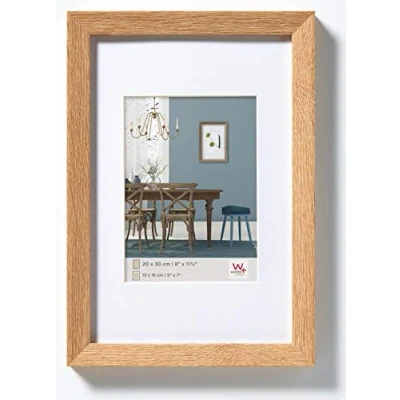 Bild av walther design tavelram ljus ek 60 x 80 cm med passepartout, Fiorito träram EF080E