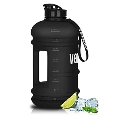 Bild av VENNERLI 2,2L Vattenflaska flaskor med handtag Flip Cap 100% läckagesäker BPA fri Återanvändbar Slitstark stor gymkanna för camping Sportpass Vandring utomhus