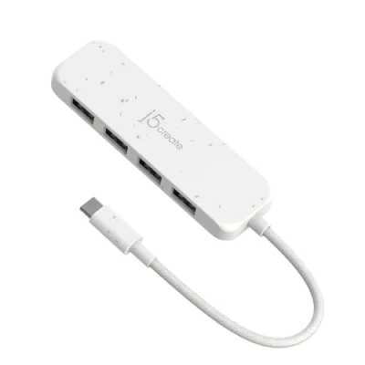 Bild av j5create JCH341EW 4 Port Type A USB Hub 3.2 porte Vit