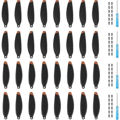 Bild av Propellrar för DJI Mini 2 SE Ersättningspropellblad Tillbehör lågt ljud till SE/Mini 2/Mini Drönartillbehör Exklusiva skruvar och skruvmejslar 32st Orange Tips