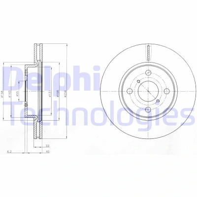 Bild av Bromsskiva DELPHI BG4116C