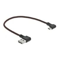 Bild av Delock Easy USB kabel (hane) vänster /högervinklad, vändbar till mikro typ B 2.0 20 cm svart
